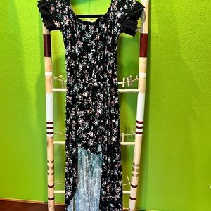 Floral Long Dress With Shorts Art Class Kids Large 10/12